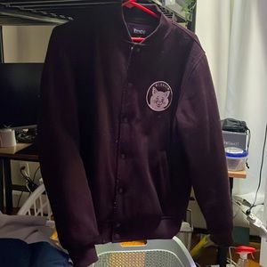 RIPNDIP Rip N Dip Stop Being A P Varsity Jacket (Burgundy) Used